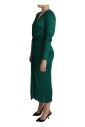 robe-midi-en-viscose-vert-coupe-ajustee