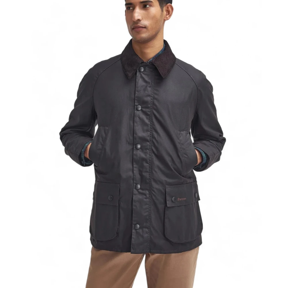 Barbour Ashby Waxed Jacket Black Heren