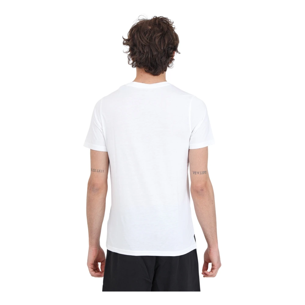 Puma Witte T-shirt met Kleurrijke Logoprint White Heren