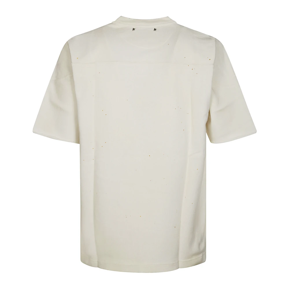 Golden Goose Vintage Voetbal T-shirt White Heren