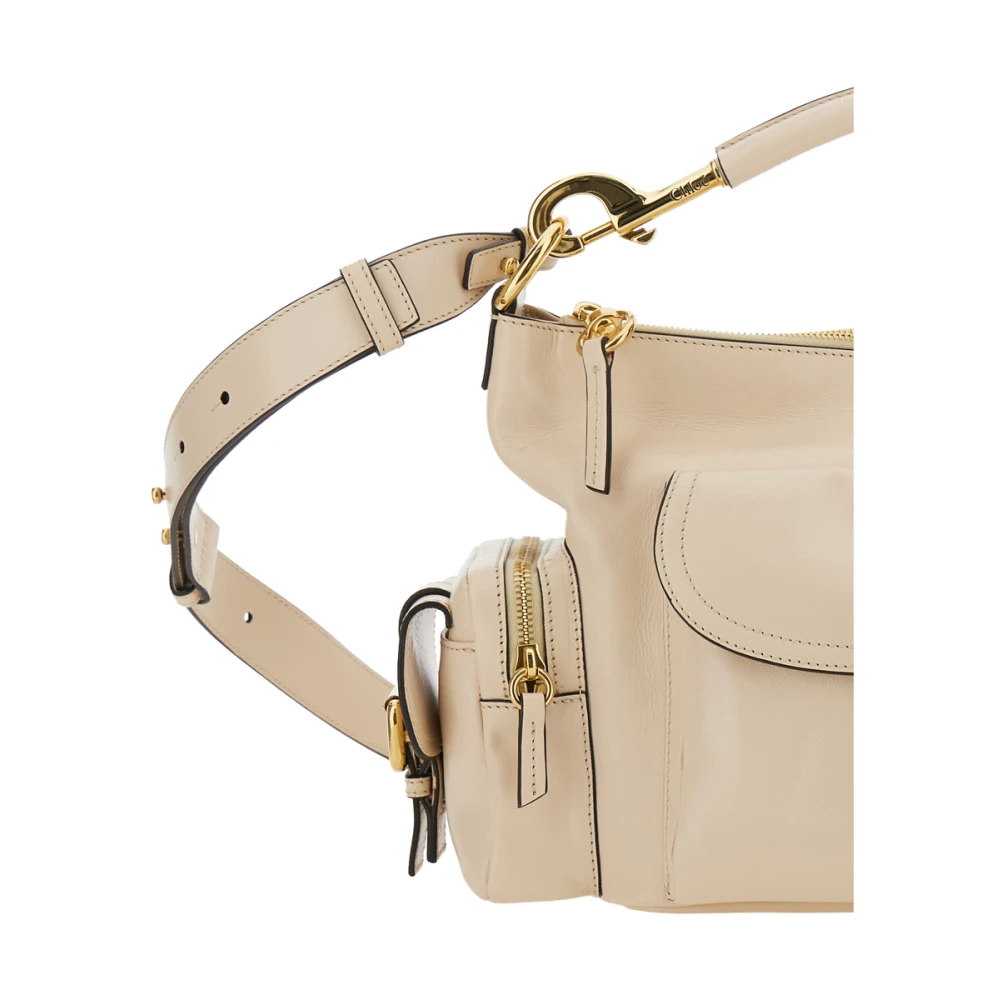 Chloé Beige Schoudertas met Logo Beige Dames