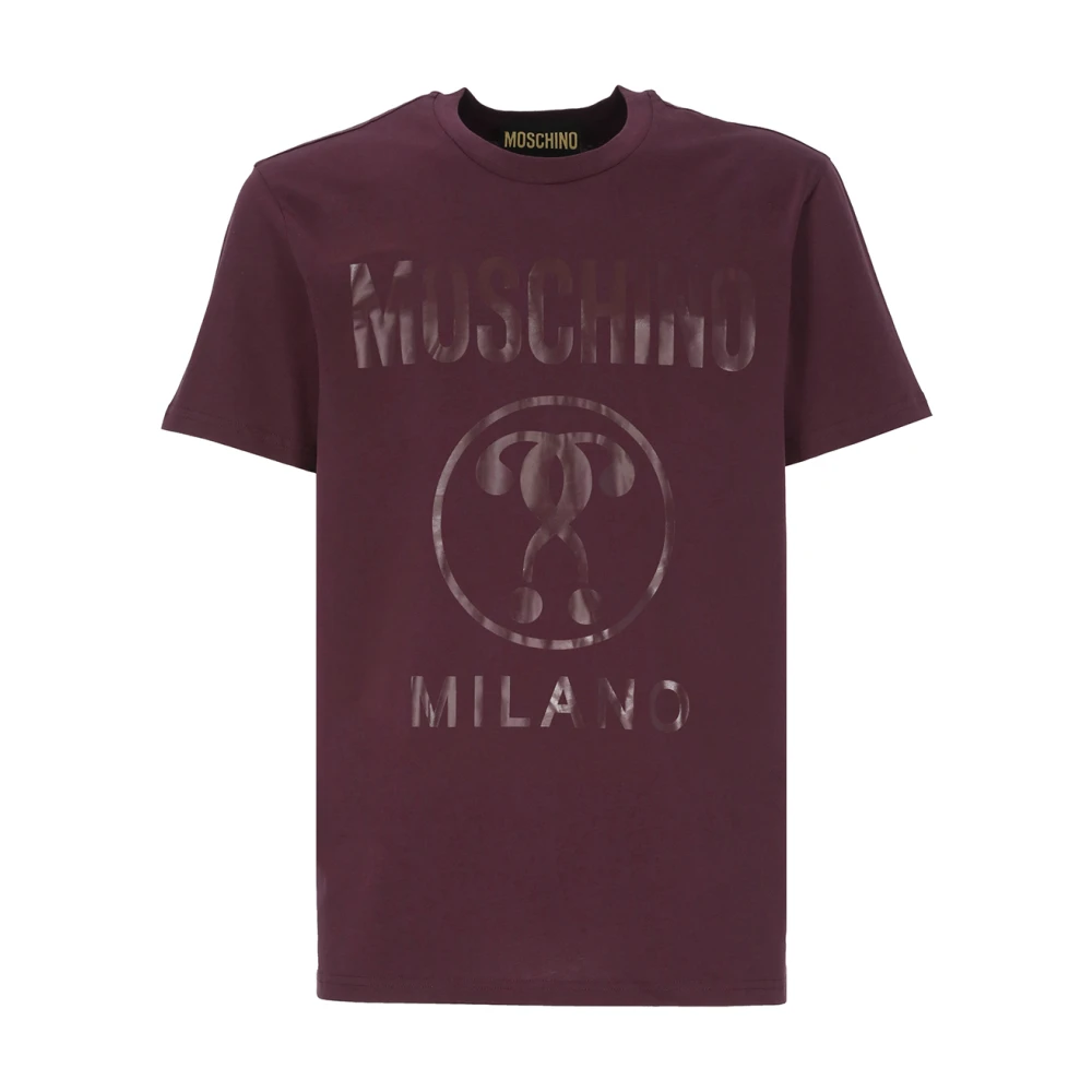 Moschino Stijlvolle Violet Katoenen T-shirt voor Heren Purple Heren