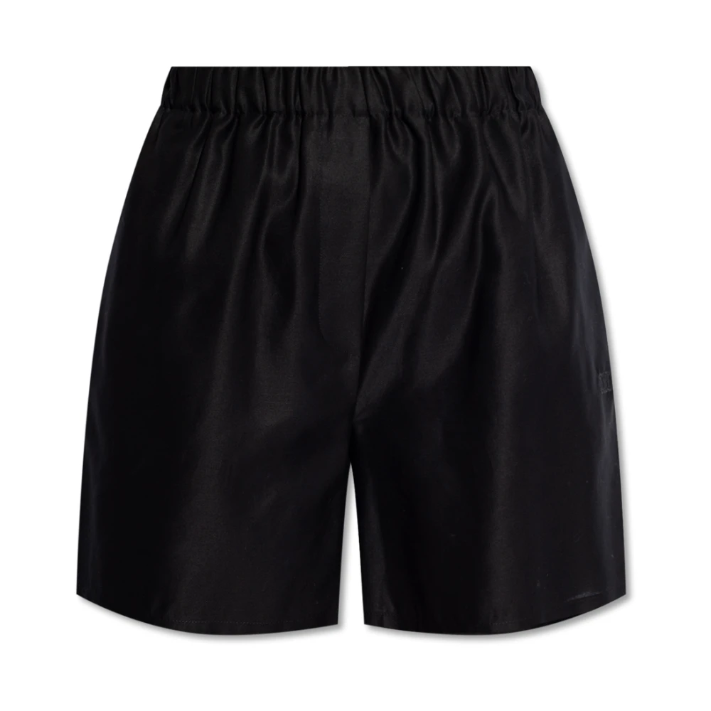 Max Mara Piadena shorts met logo Black Dames