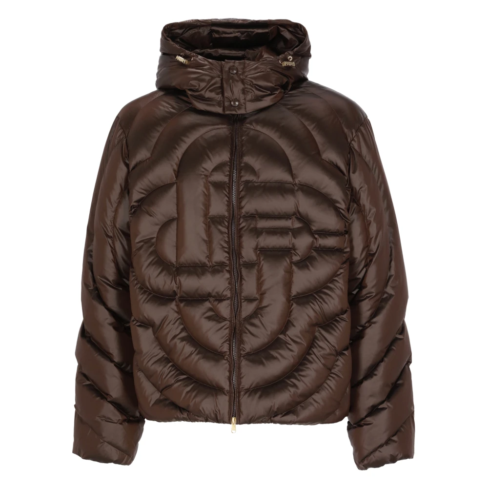 Casablanca Nylon Puffer Jacket - Male - Down Jackets - Brown - L - Jackets
