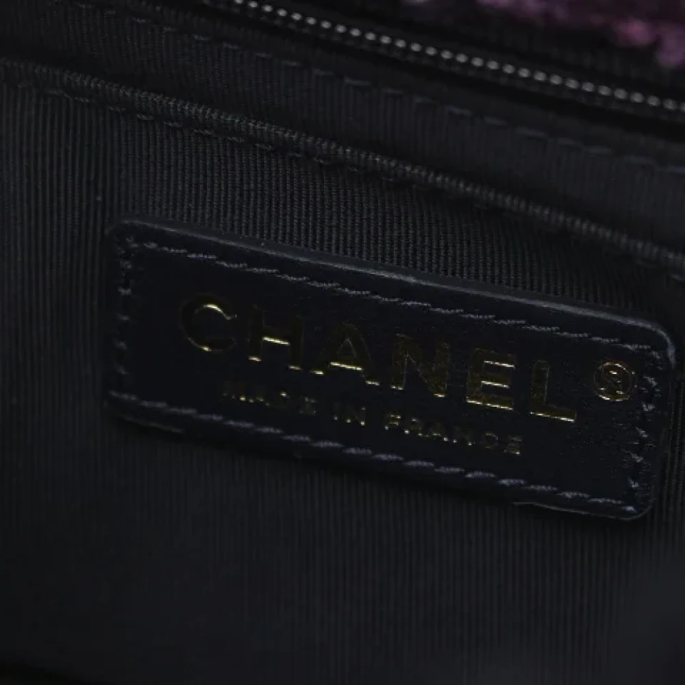 Chanel Vintage Pre-owned Fabric crossbody-bags Purple Dames