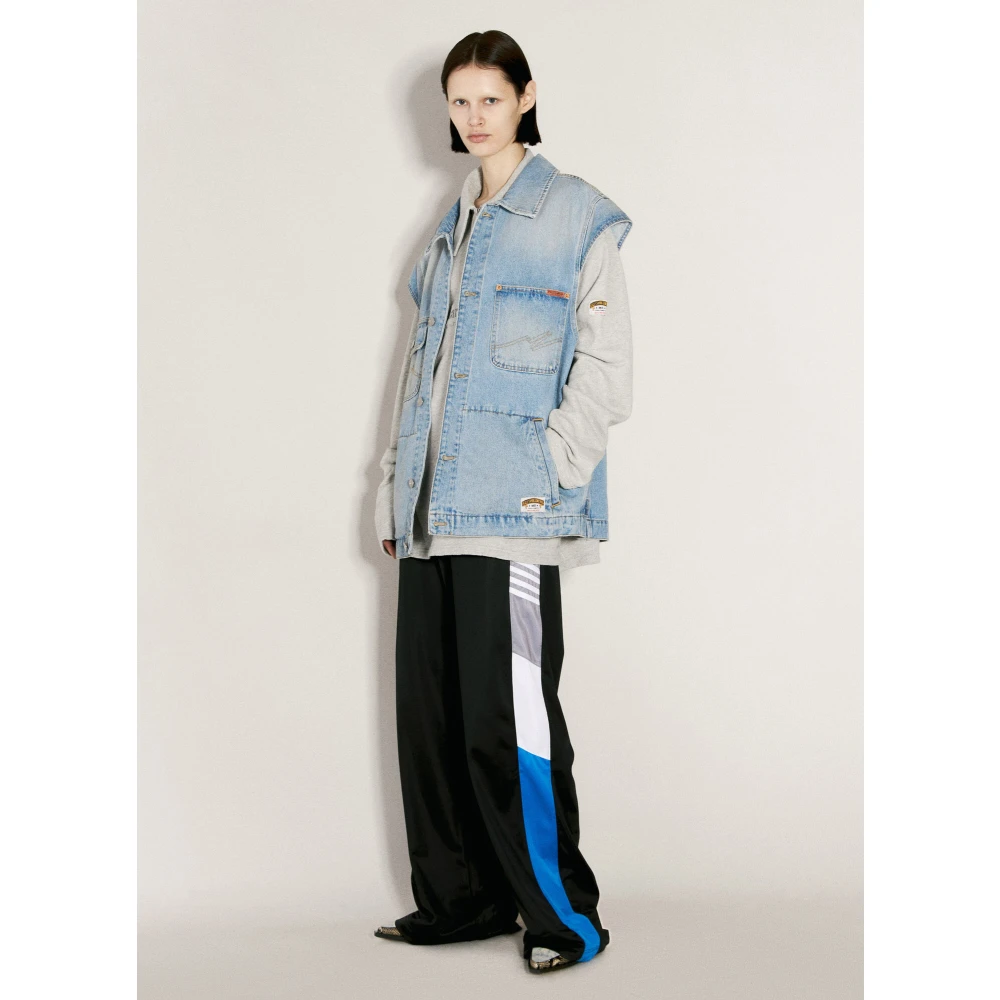 Martine Rose Denim Gilet met Zakken Blue Heren