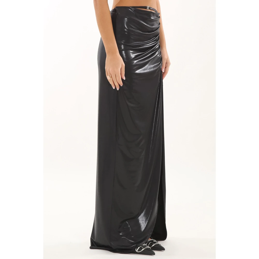 Aniye By Gelamineerde Lange Rok in 336 Black Dames