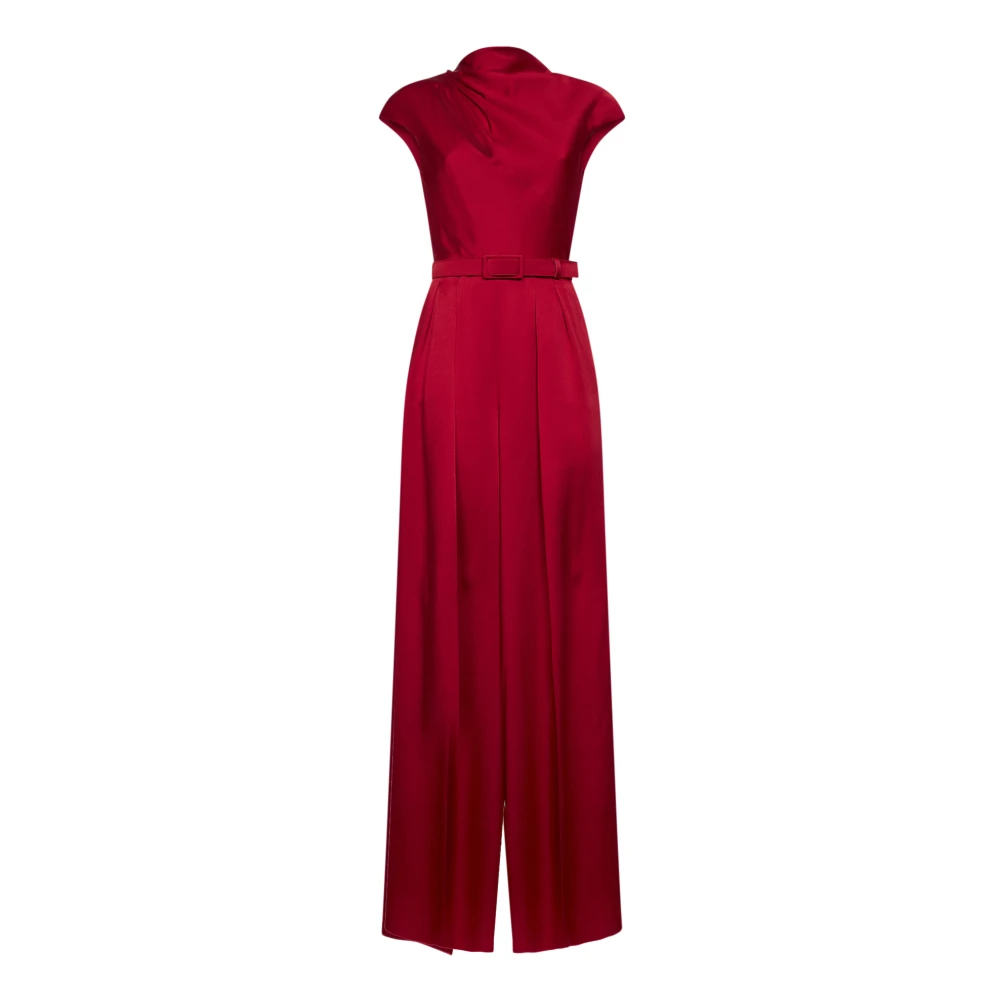 Max Mara Studio Women's Red Jumpsuits, Xs, Envers Satin Jumpsuit