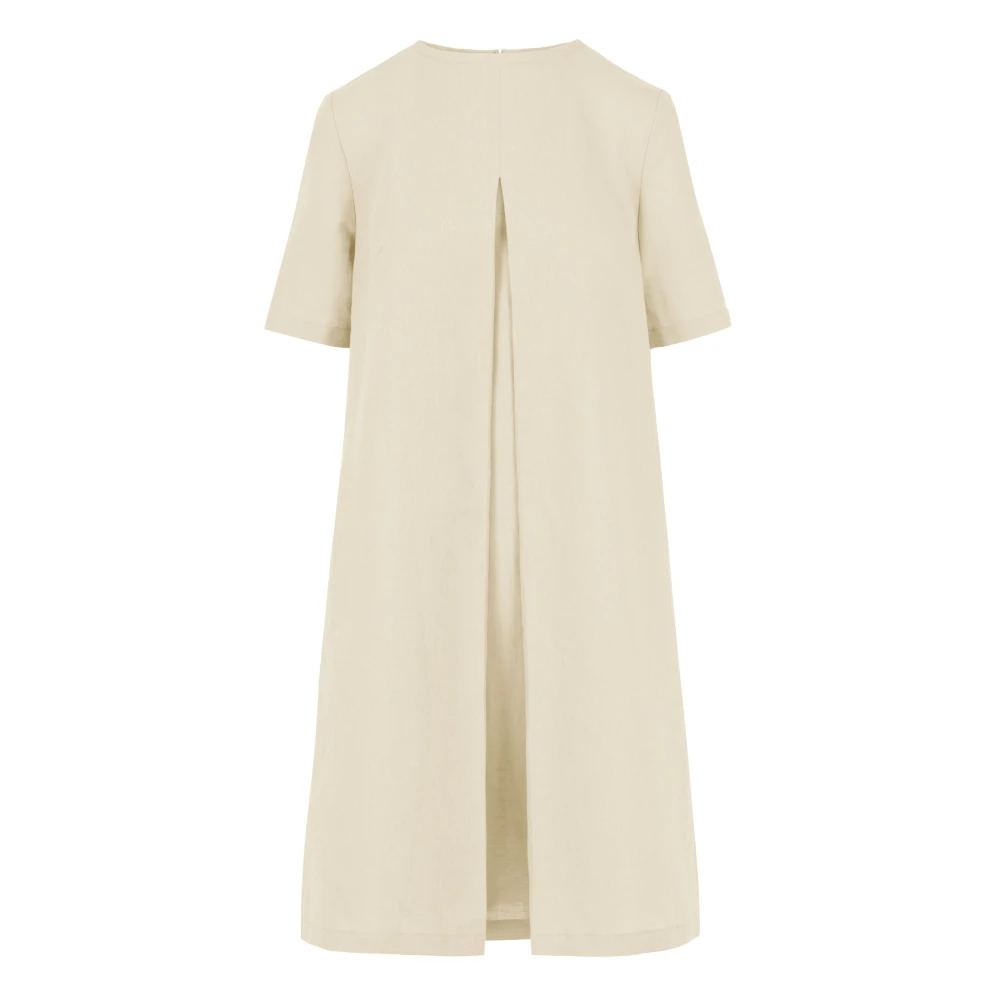 Bomboogie Donna Beige - Abito Svasato In Lino - Dresses - M