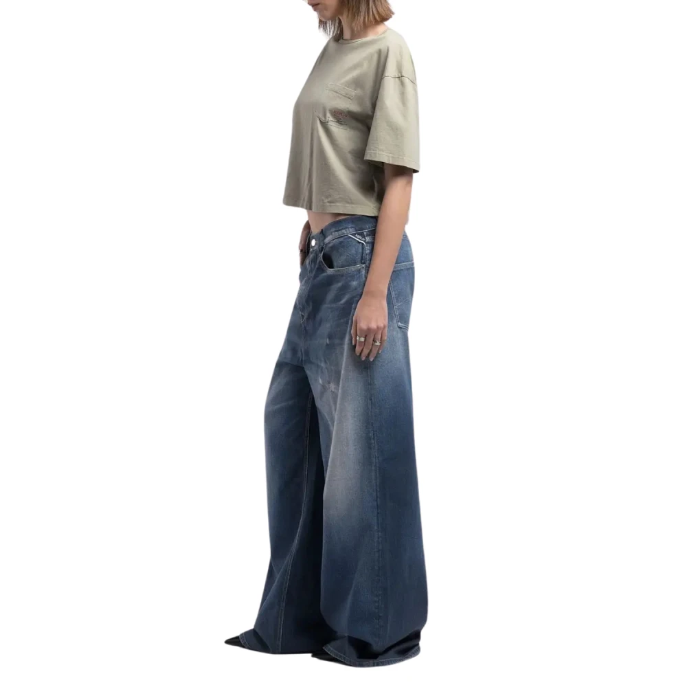 Replay Donkerblauwe Tejano Loose-fit Jeans Blue Dames