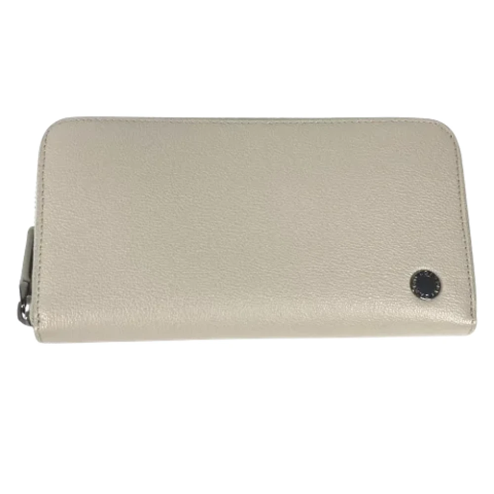 Bvlgari Vintage Pre-owned Leather wallets White Dames