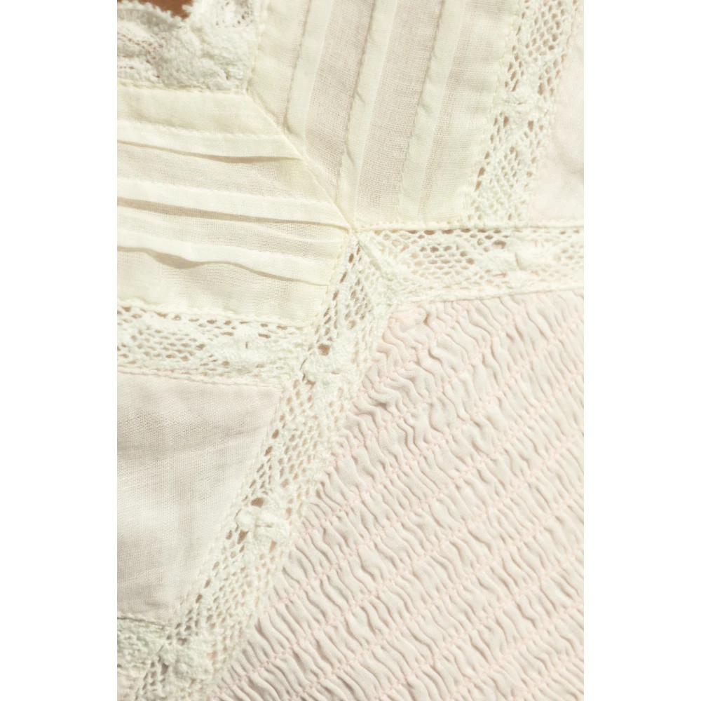 Loveshackfancy Jurk Presline Beige Dames