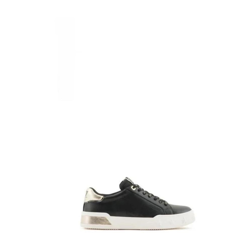 Emporio Armani Ea7 Women's Black Polyester Sneaker With Heel 3Cm