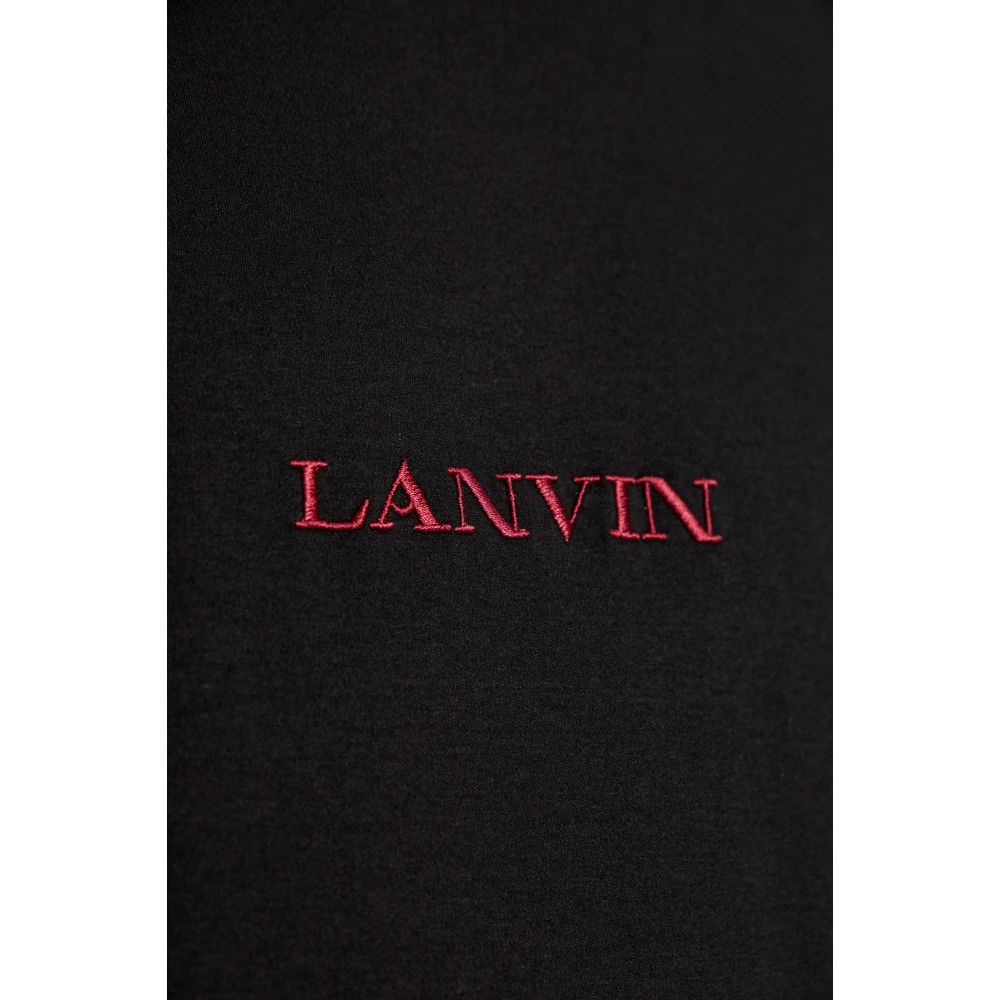 Lanvin T-shirt met logo Black Heren