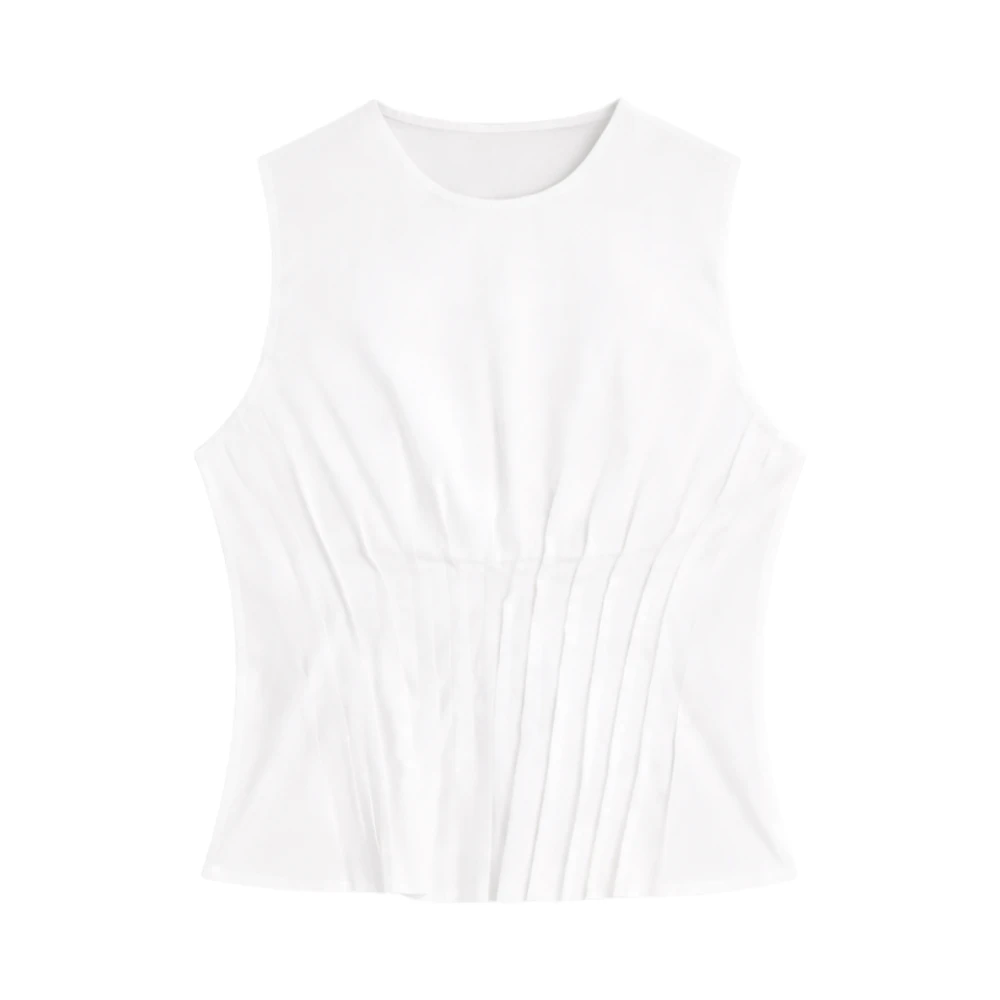 Semicouture White Blouses, Female, Xl, Blouse