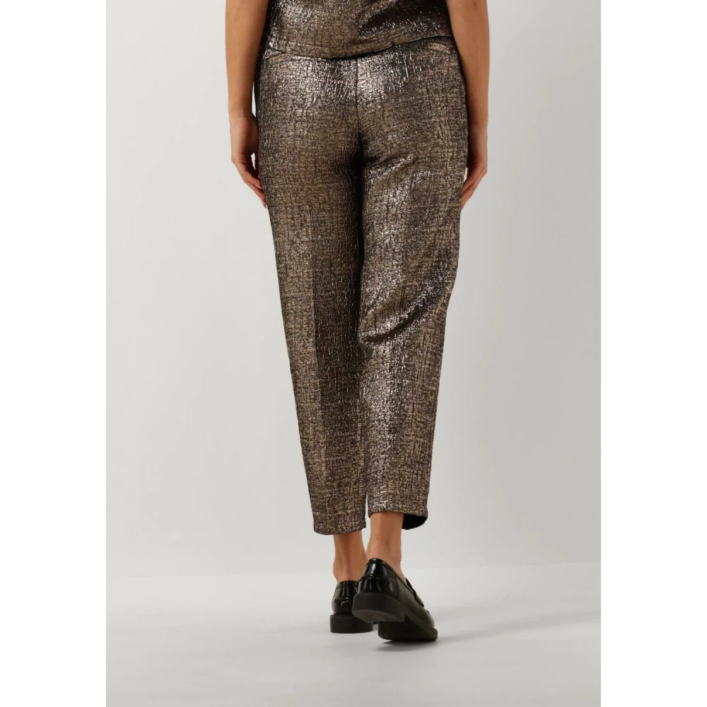 Selected Femme Gouden Cropped Pant Elegante Stijl Yellow Dames