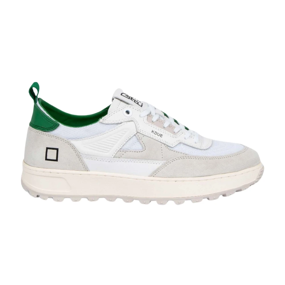 D.a.t.e. Witte en groene hardloopschoenen Heren Schoenen Veelkleurig Multicolor