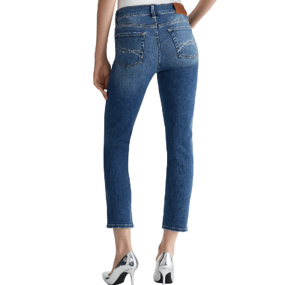 Liu Jo Slim Enkel Blauw Denim Jeans Blue Dames