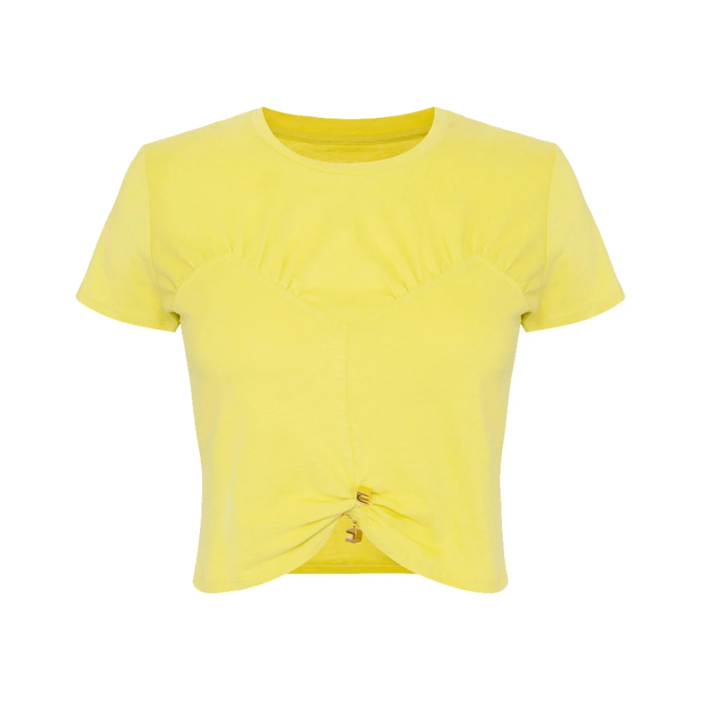 Elisabetta Franchi Gele T-shirts en Polos Yellow Dames