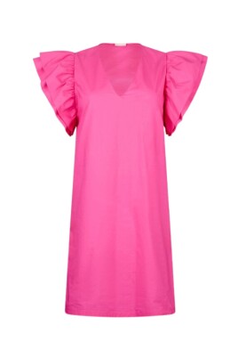 short-ruched-cotton-dress