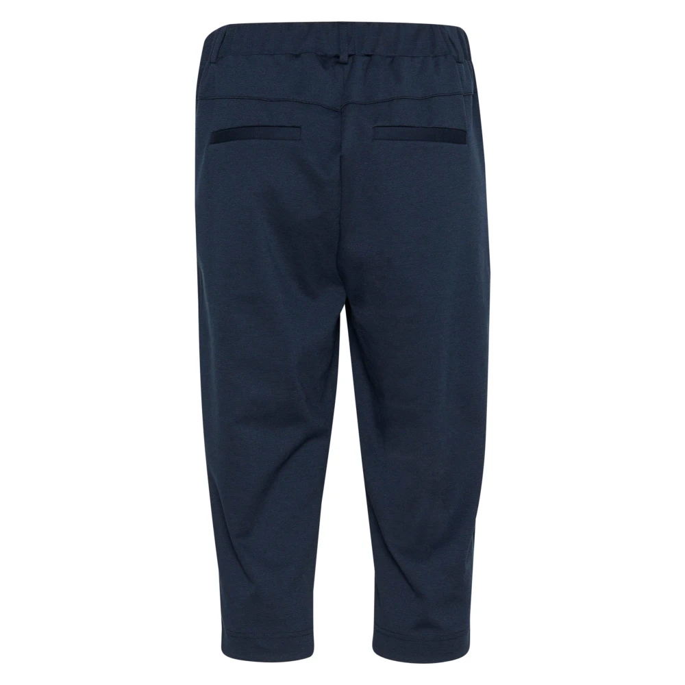Kaffe Donna Blu Capri Pants Midnight Marine Slim-Fit - Immagine 2