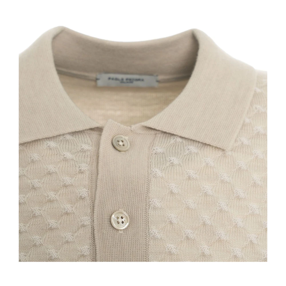 Paolo Pecora Witte Gebreide Kleding voor Mannen Aw24 Beige Heren