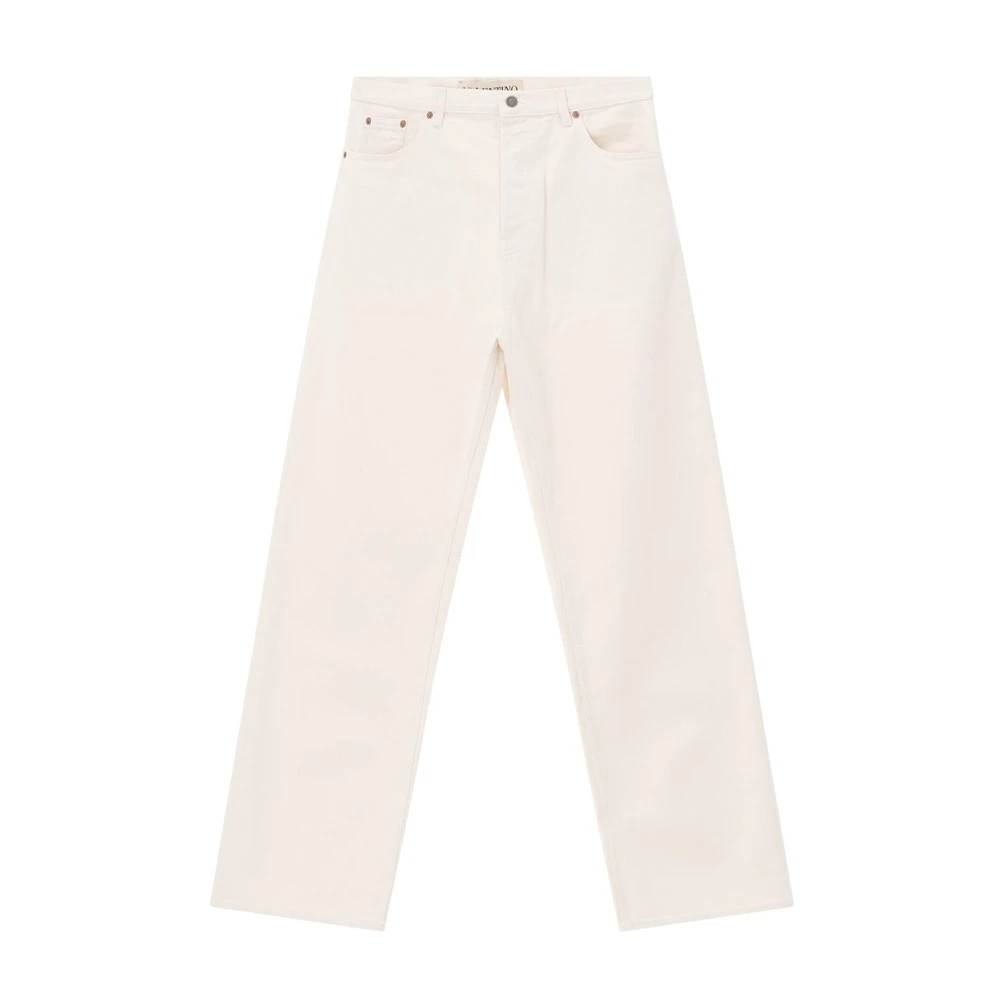 Valentino Men's Beige Wide Jeans - Wide Jeans - W32 - Jeans