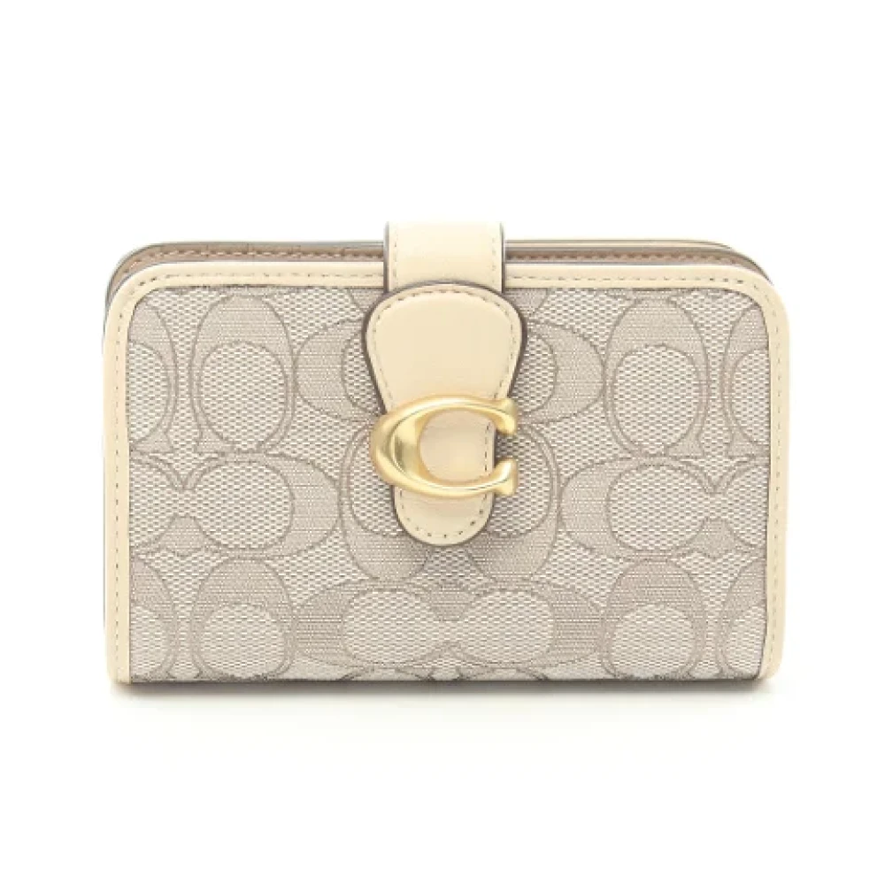Coach Pre-owned Leather wallets Beige Dames