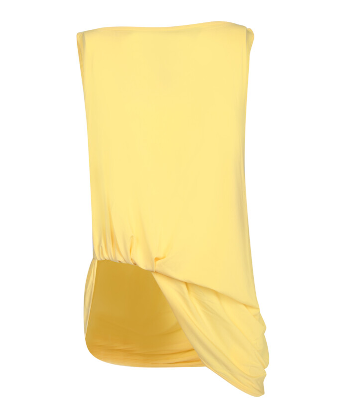 haut-jaune-sans-manches-drape