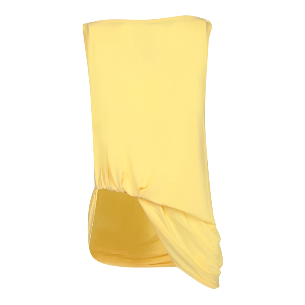 Jacquemus Donna Giallo - Top Senza Maniche Drappeggiato - Tops - 2XS