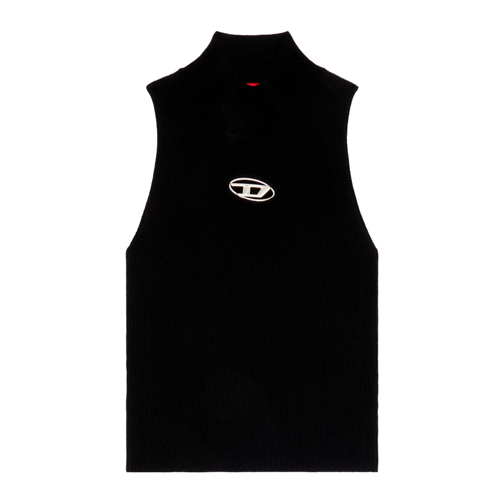 Diesel Donna Nero Top, Xs, New,