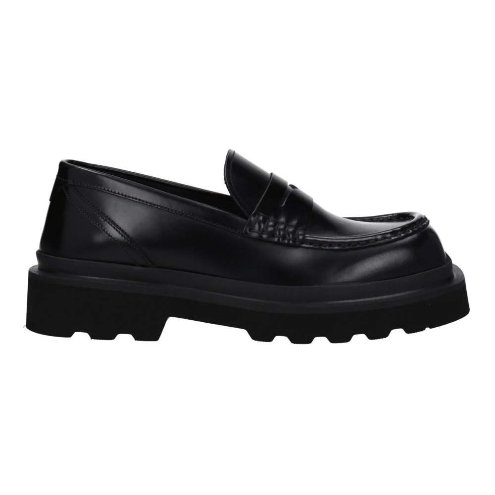 Dolce & Gabbana Men's Black Leather Slip-On Loafers