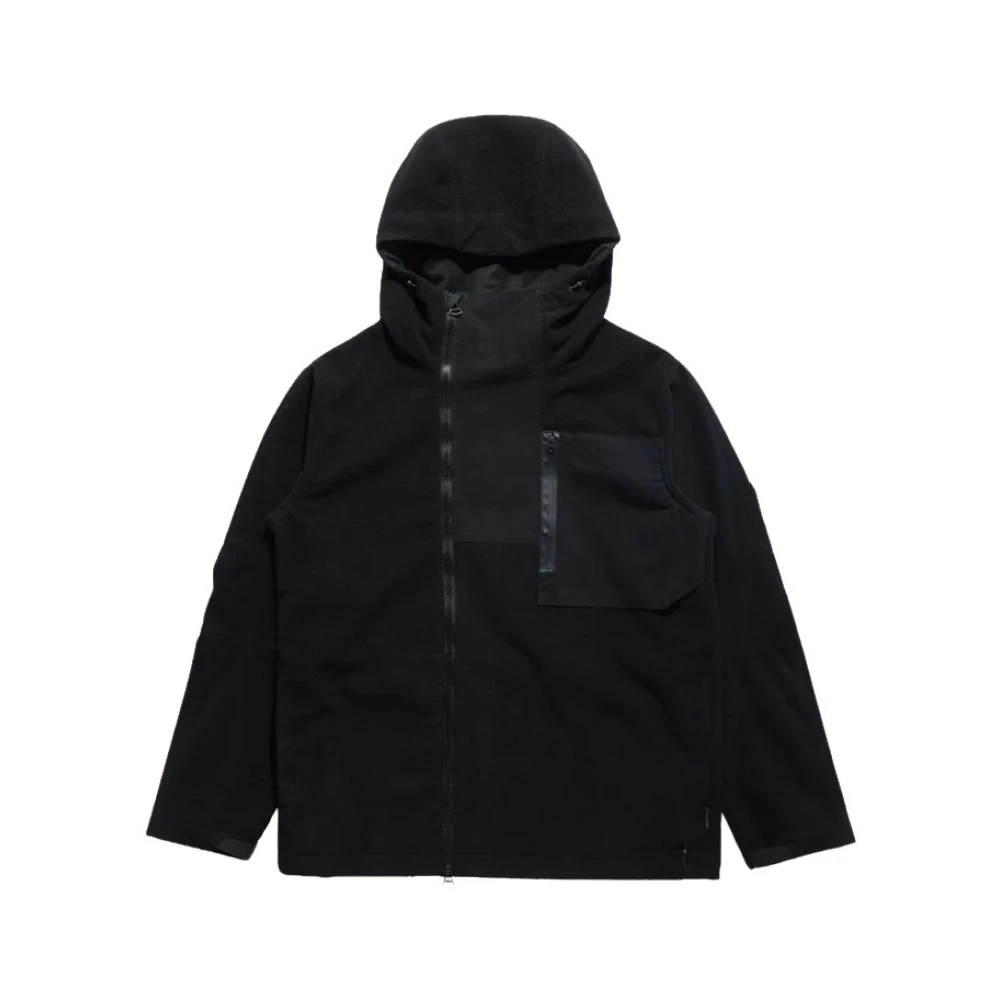 Maharishi Waterdichte fleece hoodie Black Heren