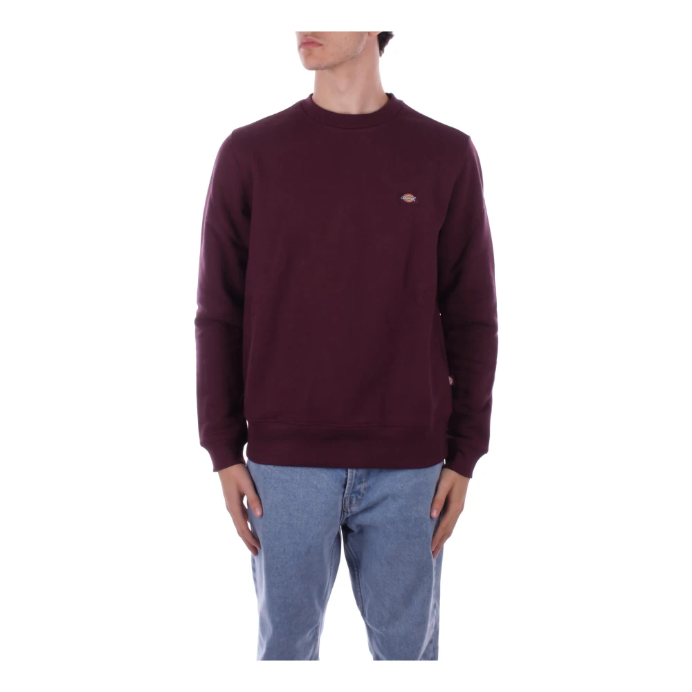 Dickies Logo Front Sweater Prune Purple Heren