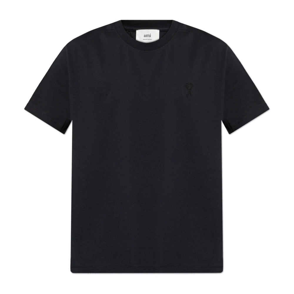 Ami Paris T-shirt met logo Black Heren