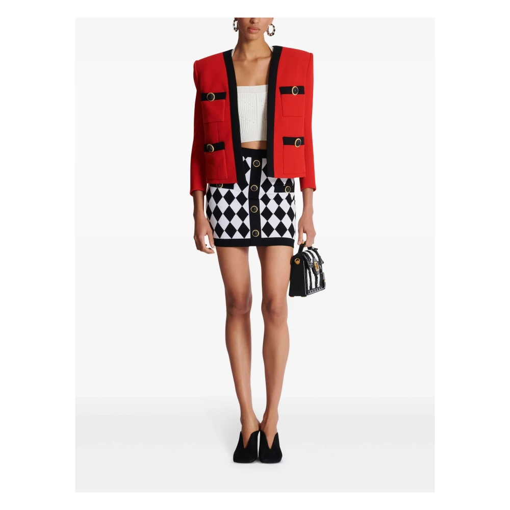 Balmain EAB Noir Blanc Rok Black Dames