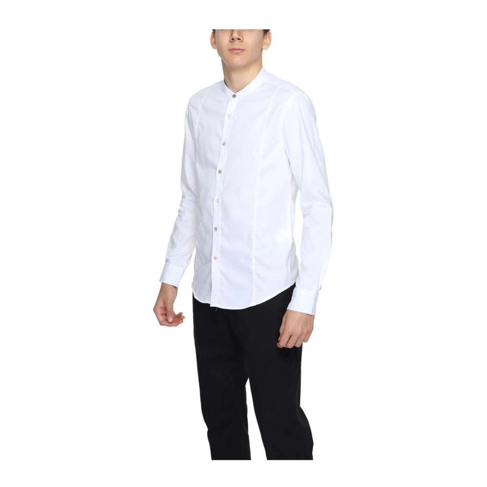 Gianni Lupo Katoenen Lange Mouw Shirt Lente Zomer Collectie White Heren