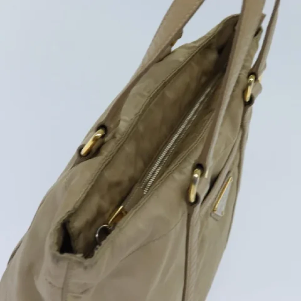 Prada Vintage Pre-owned Nylon totes Beige Dames