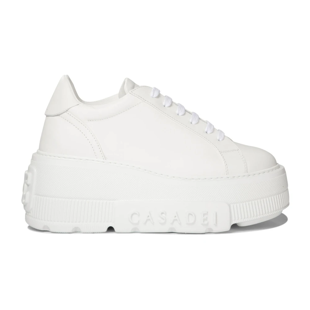 Casadei Women's White Sneakers, 6 Uk, Trainers Stylish Design Casual Wear