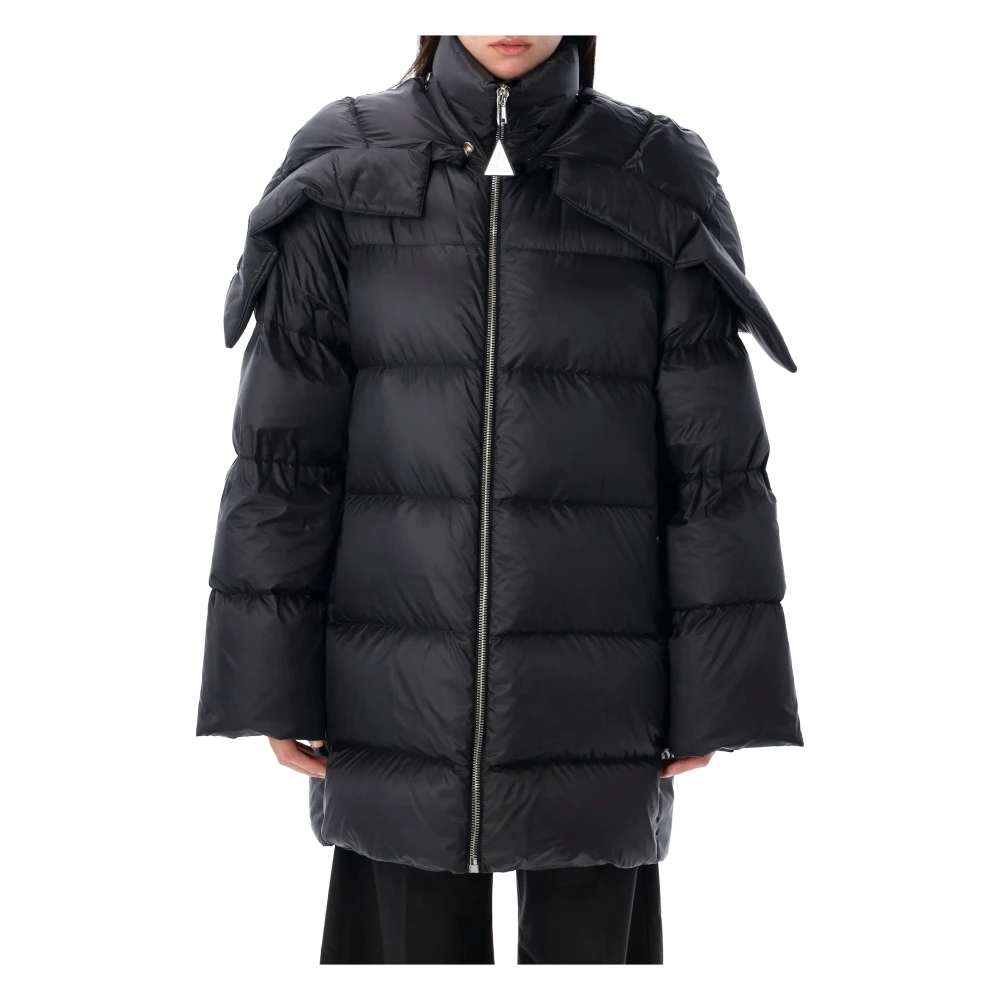 Moncler Svart Hooded Cyclopic Kappa Ytterkläder Black, Dam