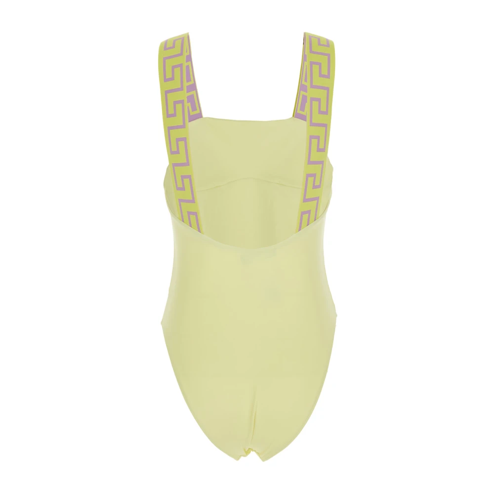 Versace Gele Eendelig Greca Motief Technostof Yellow Dames
