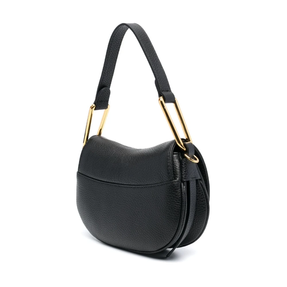 Coccinelle Zachte Zwarte Leren Schoudertas Black Dames
