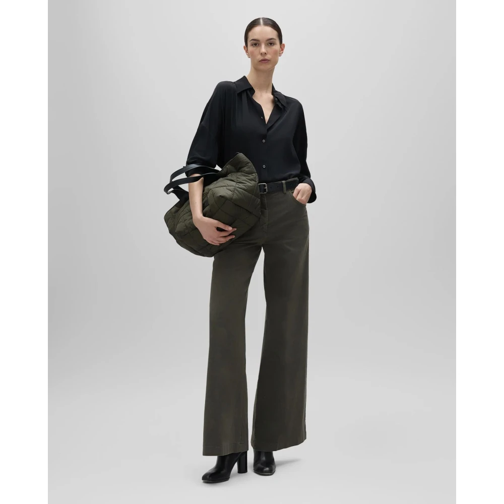 Aspesi Hoge taille corduroy stretch broek Brown Dames
