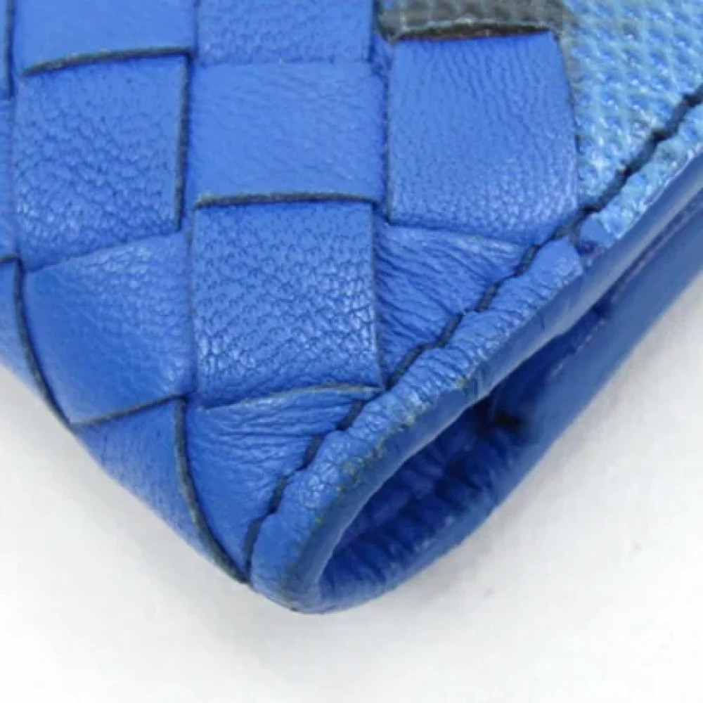 Bottega Veneta Vintage Pre-owned Leather wallets Blue Heren