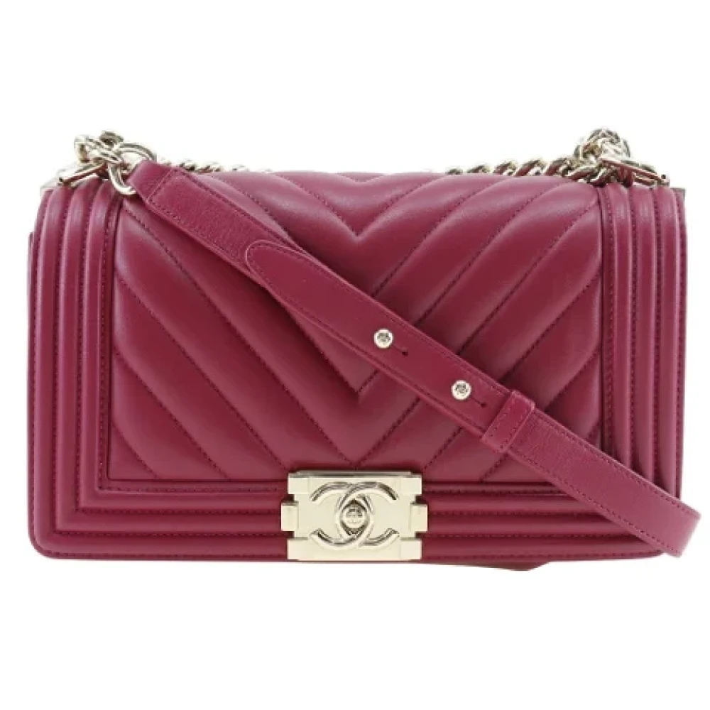 Chanel Vintage Pre-owned Leather chanel-bags Red Dames