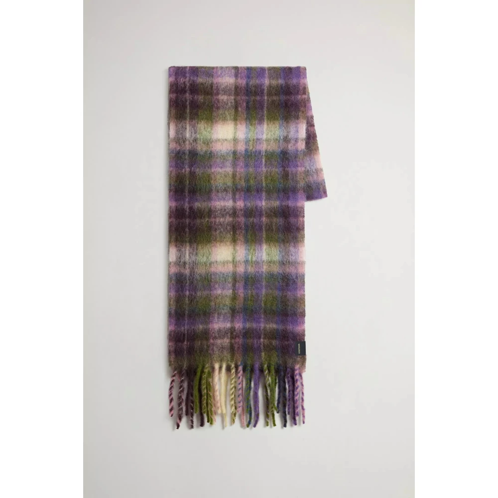 Woolrich Geruit Jacquard Alpaca Sjaal Multicolor Dames