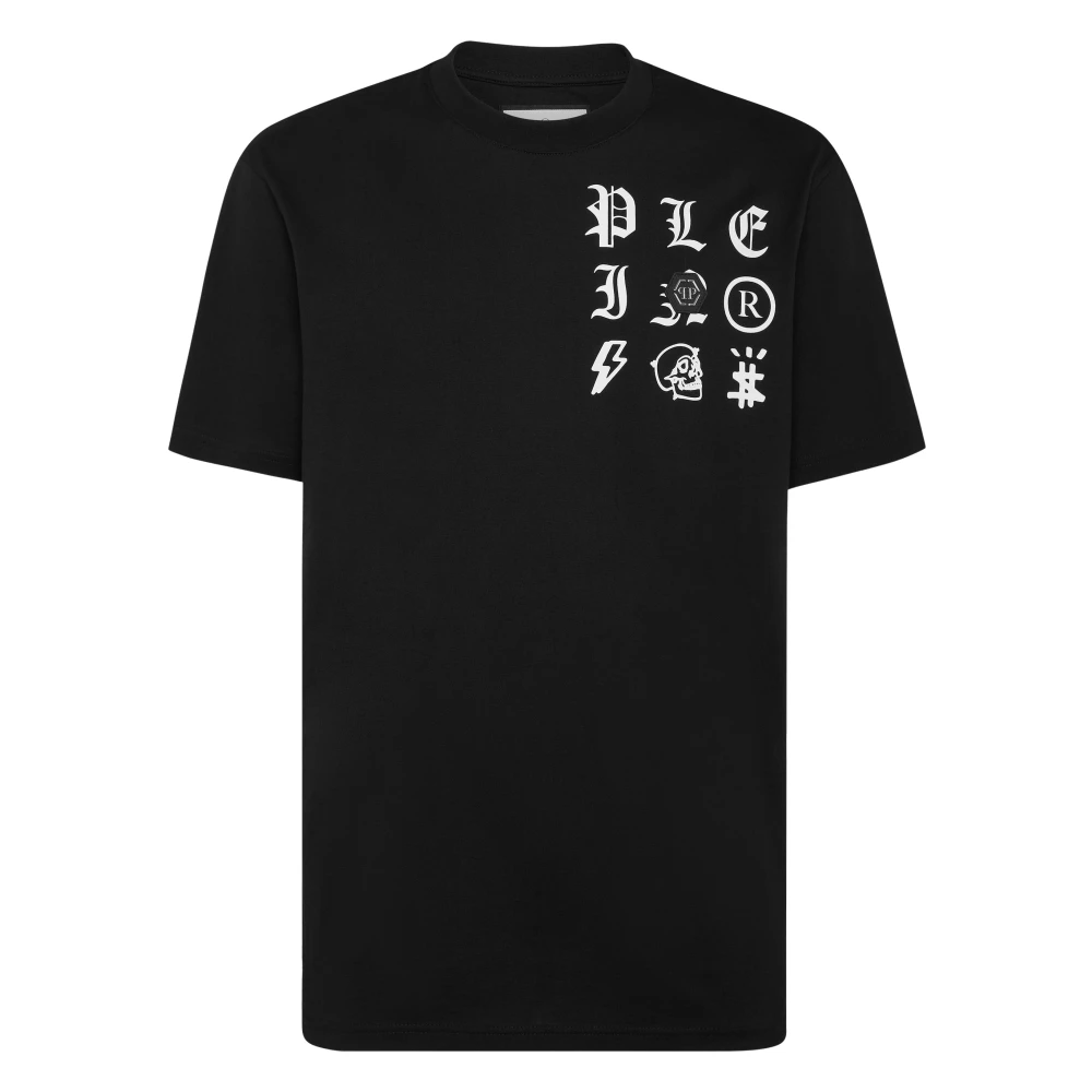 Plein Sport Klassiek Katoenen T-Shirt Black Heren