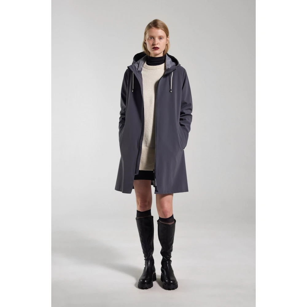 Stutterheim Lichtgewicht Rits Matte Regenjas Blue Dames