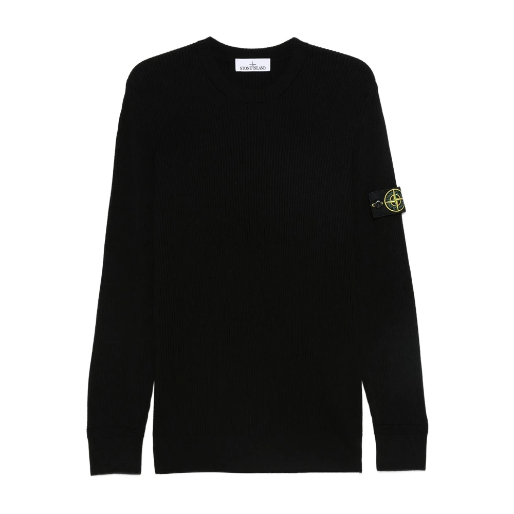 Stone Island , Herren, Strickwaren, Schwarzk, L