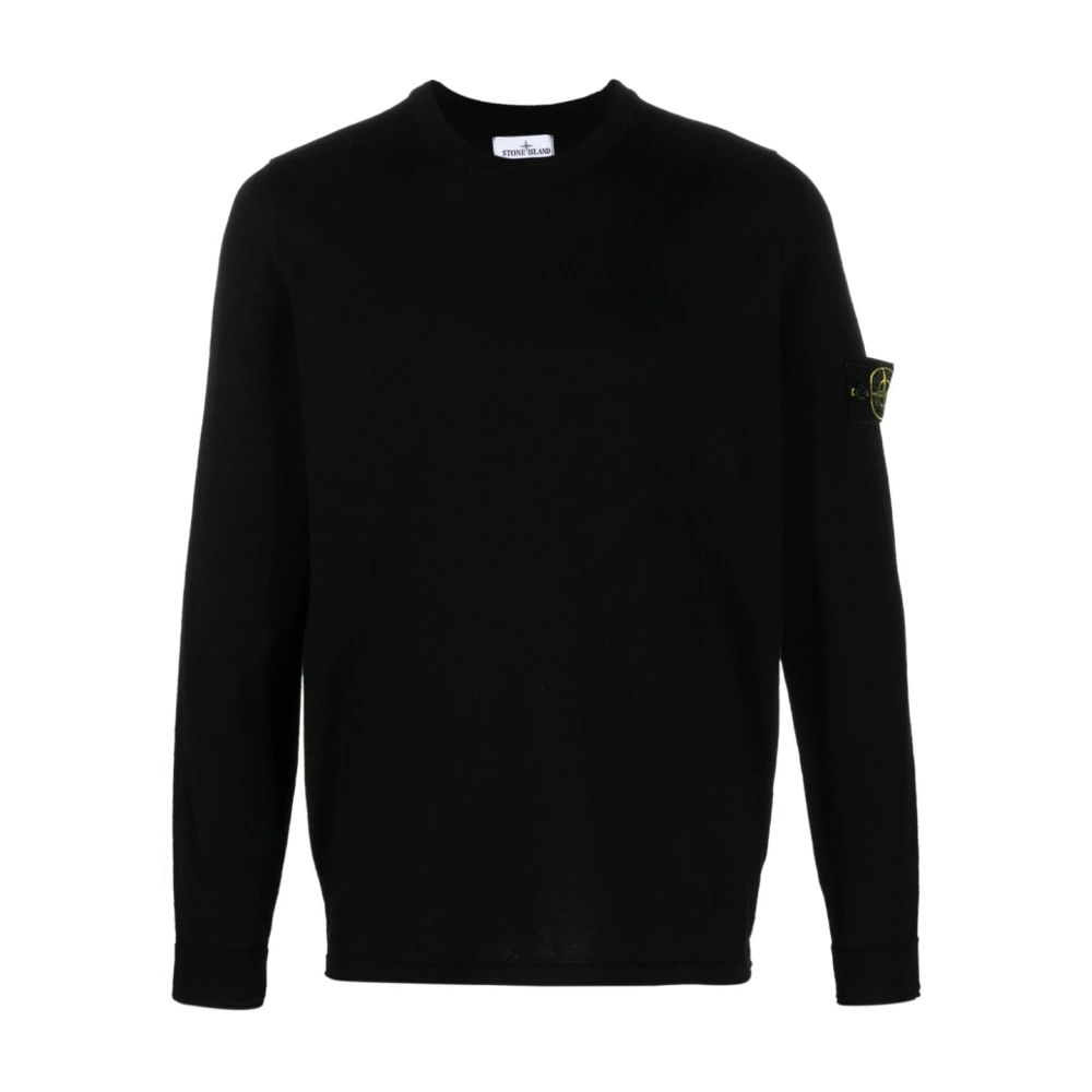 Stone Island Zwarte Sweatshirt Ss24 Herenmode Black Heren
